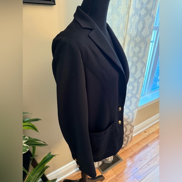 Vintage Givenchy Sport Black Jacket/Blazer Women’s Size 8 Gold Buttons READ - Picture 4 of 16